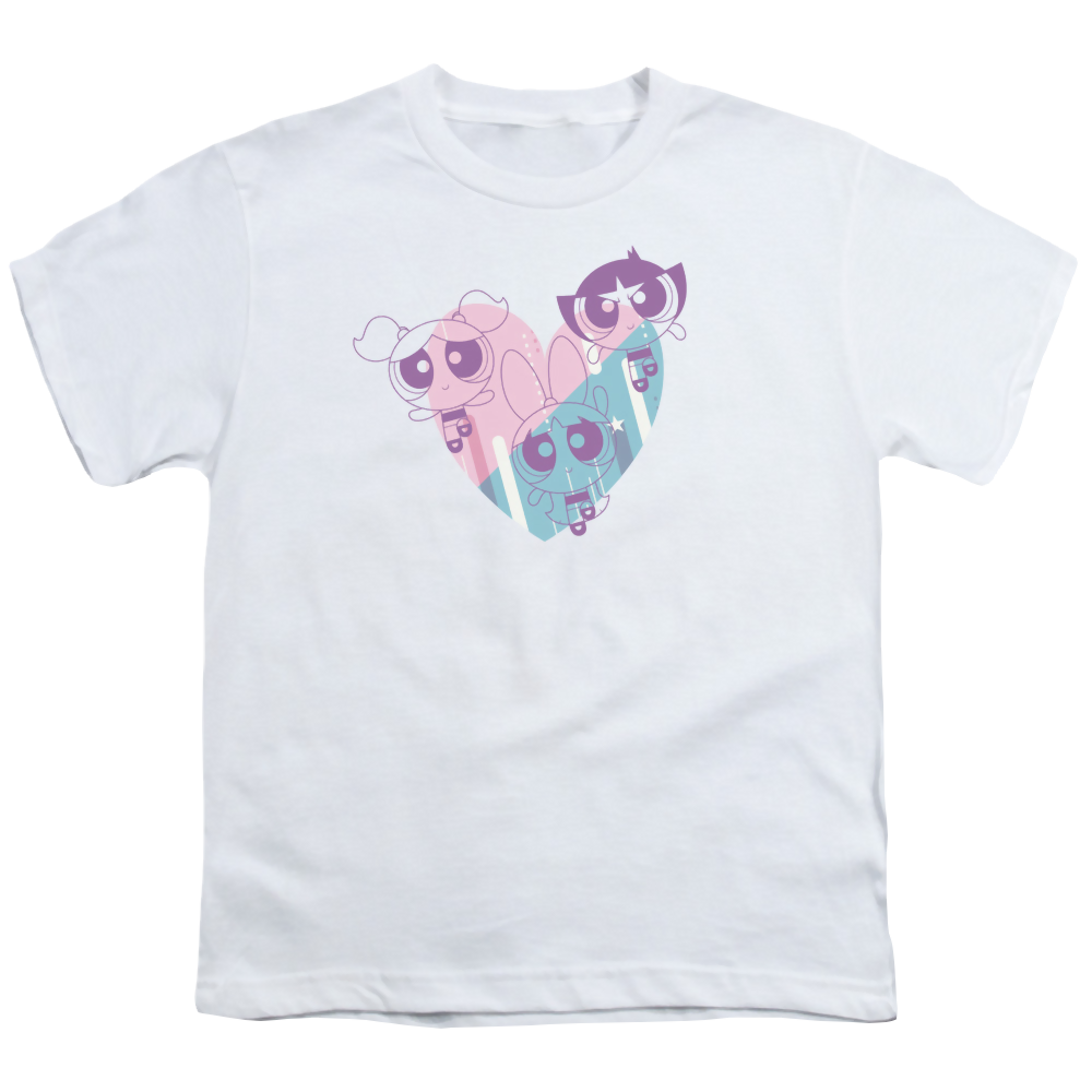 Powerpuff Girls Powerpuff Heart - Youth T-Shirt Youth T-Shirt (Ages 8-12) Powerpuff Girls