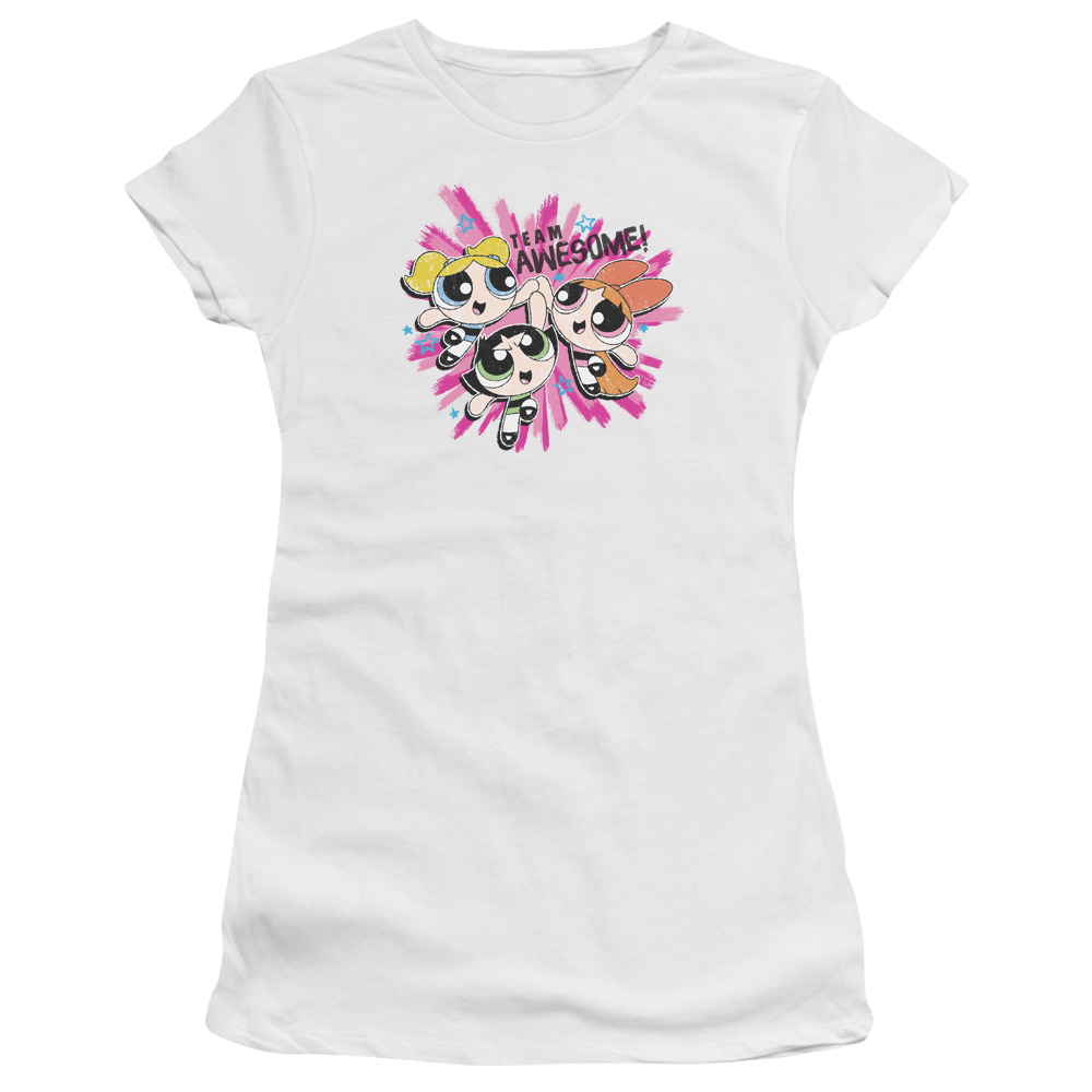 Powerpuff Girls Team Awesome Juniors T-Shirt Juniors T-Shirt Powerpuff Girls