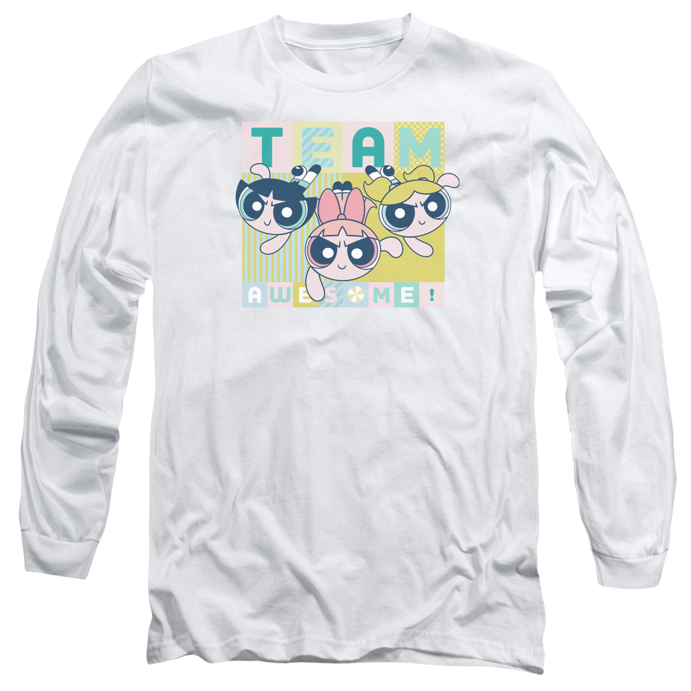 Powerpuff Girls Awesome Block Men's Long Sleeve T-Shirt Men's Long Sleeve T-Shirt Powerpuff Girls