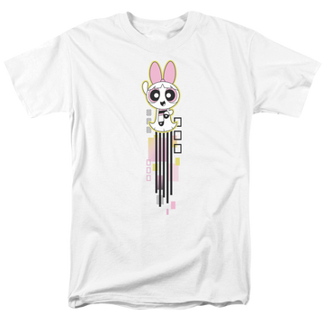 White men's regular fit t-shirt with Powerpuff Girls Blossom Streak graphic