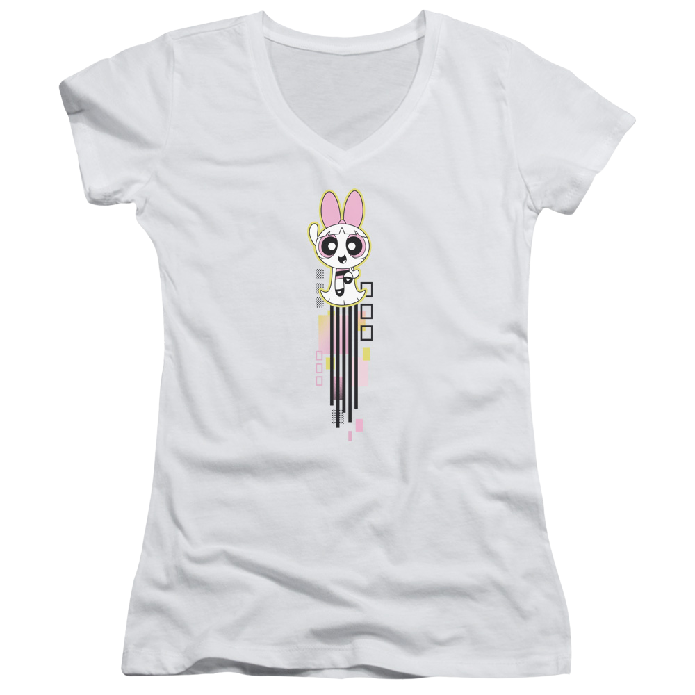 Powerpuff Girls Blossom Streak Juniors V-Neck T-Shirt Juniors V-Neck T-Shirt Powerpuff Girls