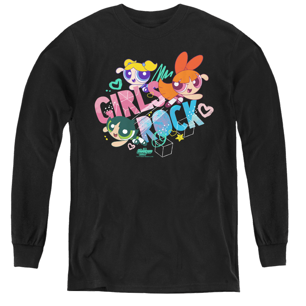 Powerpuff Girls Girls Rock - Youth Long Sleeve T-Shirt Youth Long Sleeve T-Shirt Powerpuff Girls