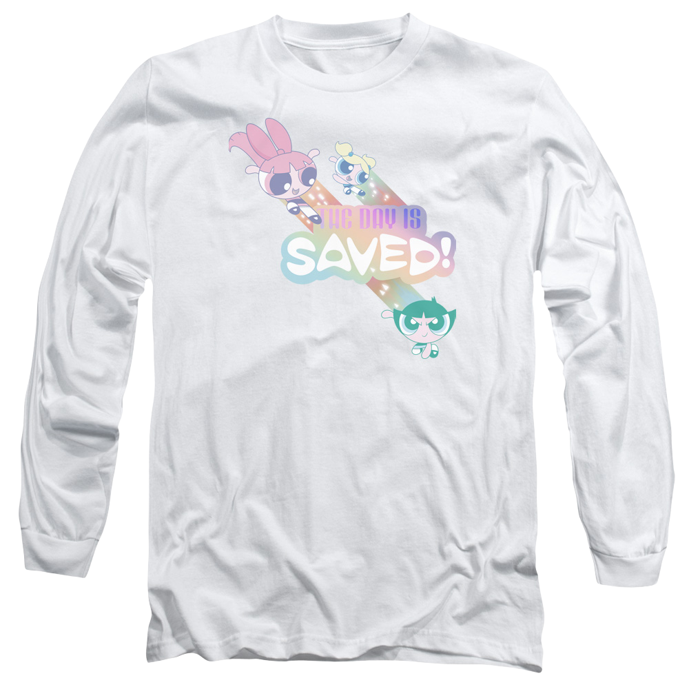 Powerpuff Girls The Day Is Saved Men's Long Sleeve T-Shirt Men's Long Sleeve T-Shirt Powerpuff Girls