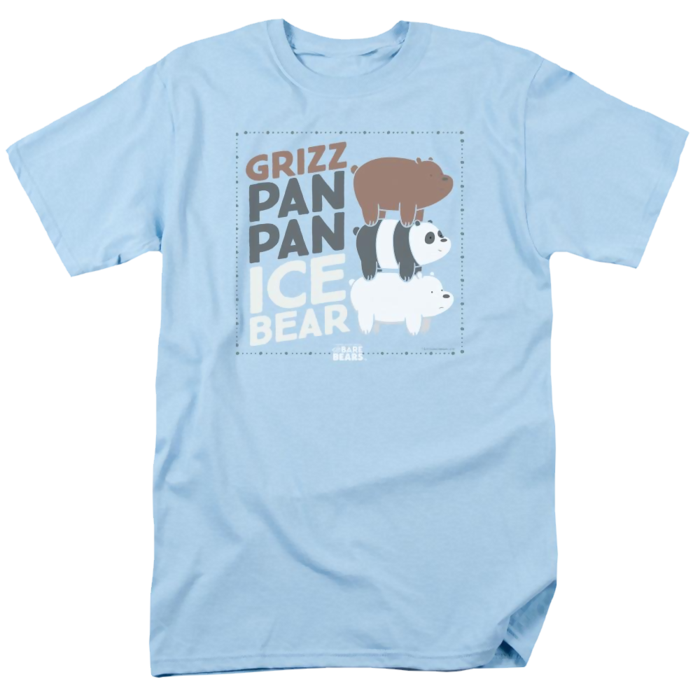 We Bare Bears Grizz Pan Pan Ice Bear - Men's Regular Fit T-Shirt Men's Regular Fit T-Shirt We Bare Bears