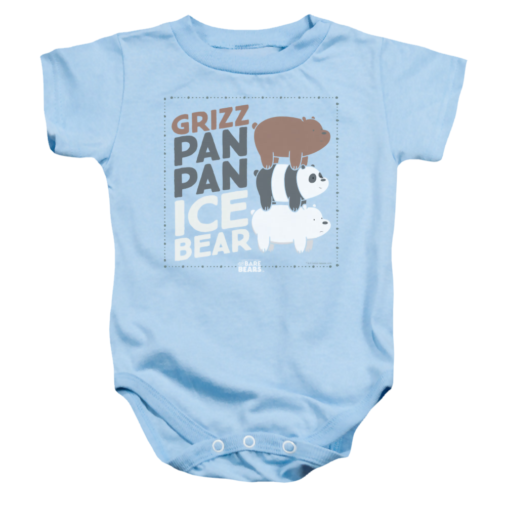 We Bare Bears Grizz Pan Pan Ice Bear - Baby Bodysuit Baby Bodysuit We Bare Bears