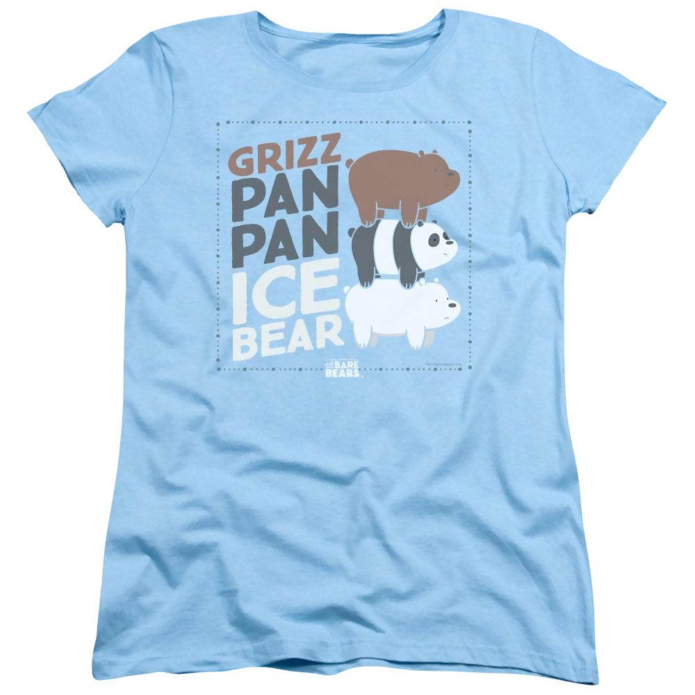 We Bare Bears Grizz Pan Pan Ice Bear Women's T-Shirt Women's T-Shirt We Bare Bears