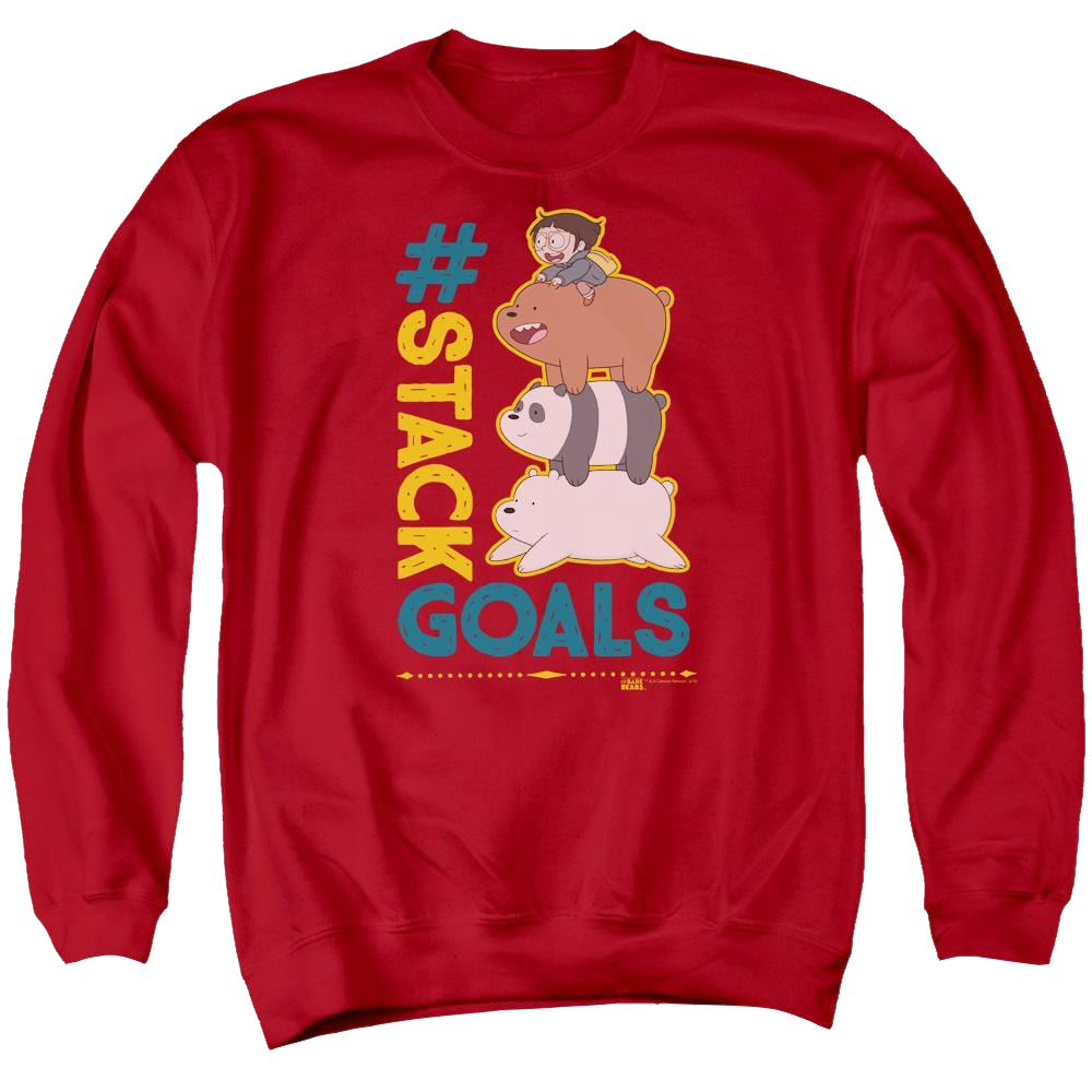 We Bare Bears Stack Goals Men's Crewneck Sweatshirt Men's Crewneck Sweatshirt We Bare Bears