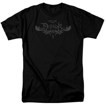 Black men's regular fit t-shirt with Metalocalypse Dethklok Logo graphic