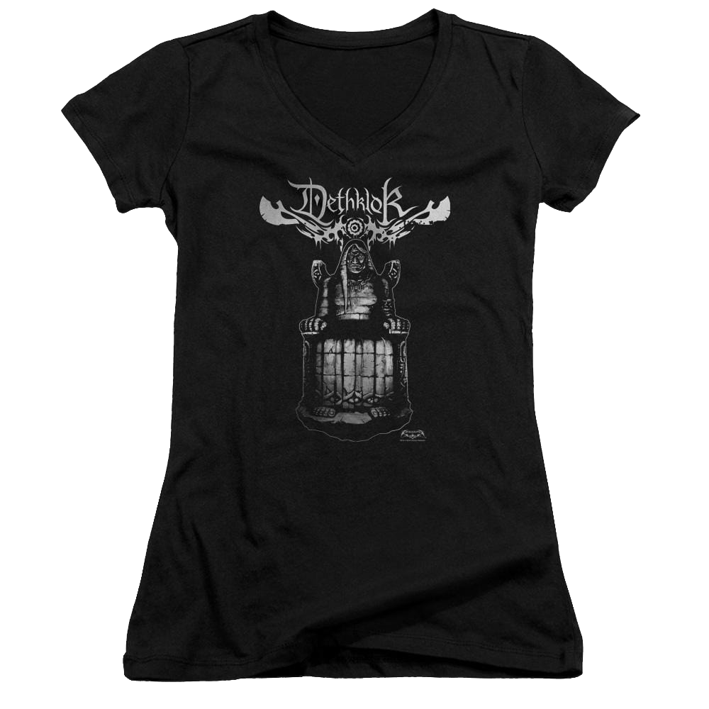 Metalocalypse Statue - Juniors V-Neck T-Shirt Juniors V-Neck T-Shirt Metalocalypse