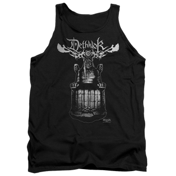 Black men's tank with Metalocalypse Statue graphic