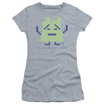 Athletic heather juniors t-shirt with Aqua Teen Hunger Force Inignokt graphic