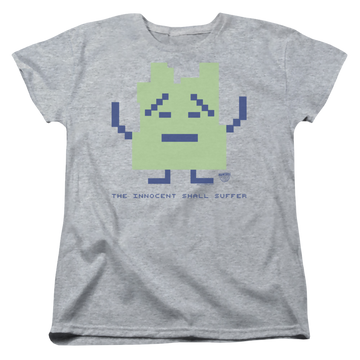 Athletic heather women's t-shirt with Aqua Teen Hunger Force Inignokt graphic