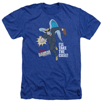 Royal men's heather t-shirt with The Venture Bros Take The Case graphic