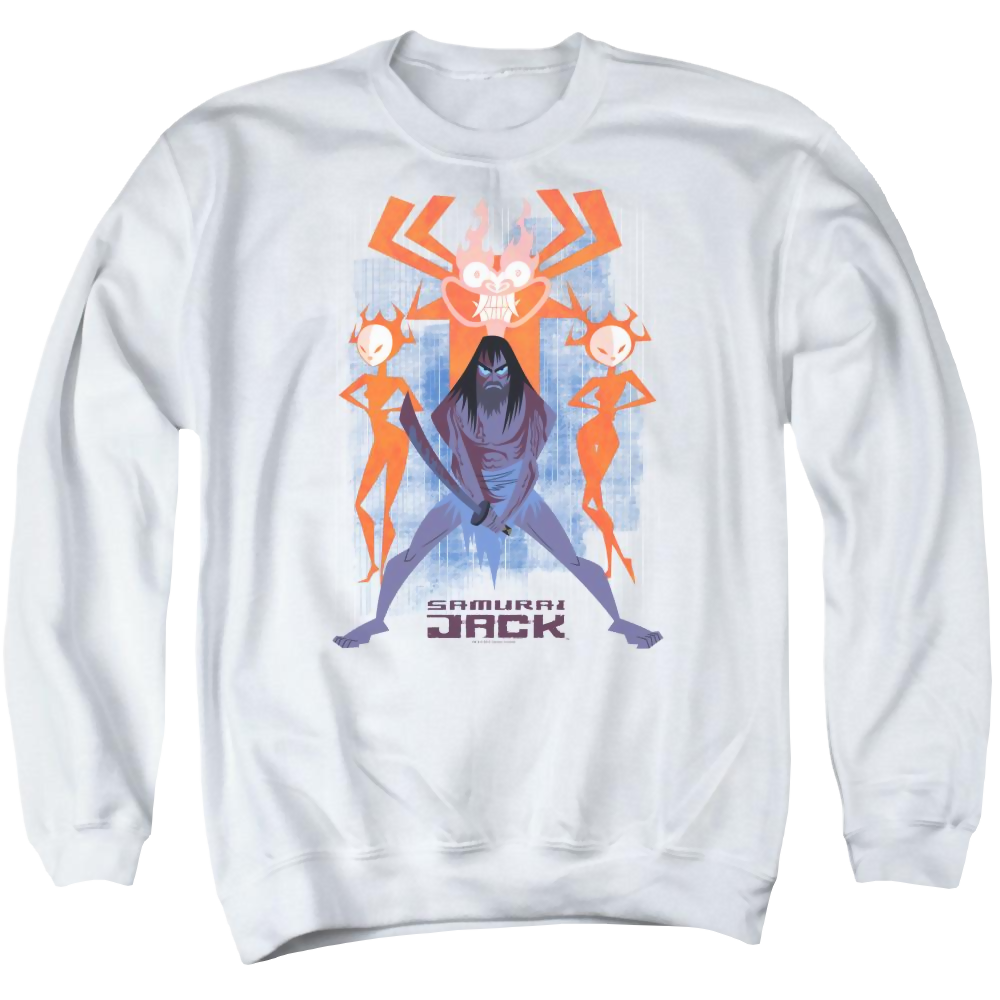 Samurai Jack Jack Vs Evil - Men's Crewneck Sweatshirt Men's Crewneck Sweatshirt Samurai Jack