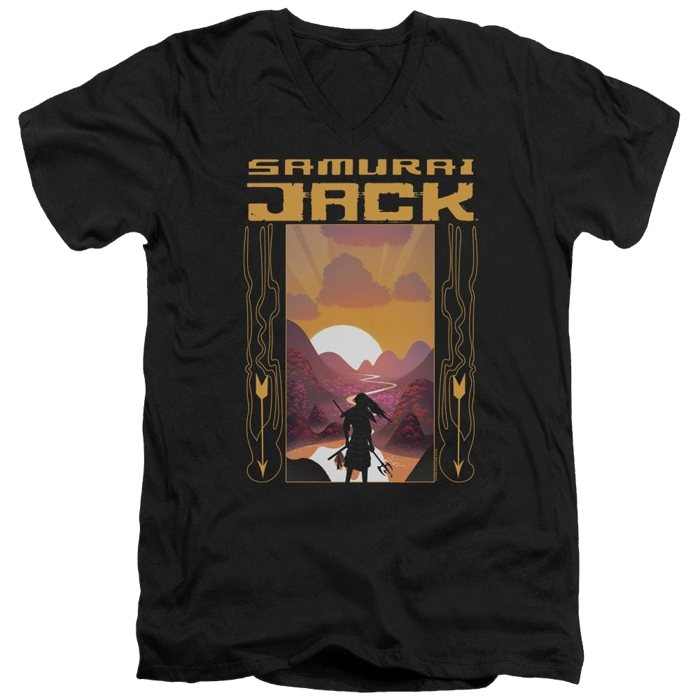 Samurai Jack Sunrise - Men's V-Neck T-Shirt Men's V-Neck T-Shirt Samurai Jack