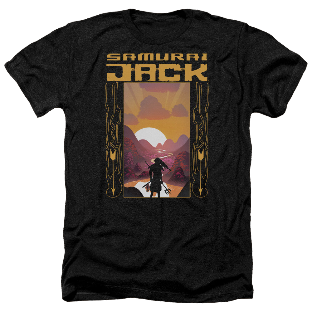 Samurai Jack Sunrise - Men's Heather T-Shirt Men's Heather T-Shirt Samurai Jack