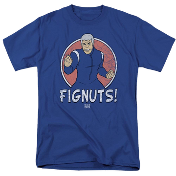 Royal men's regular fit t-shirt with Sealab 2021 Fignuts graphic