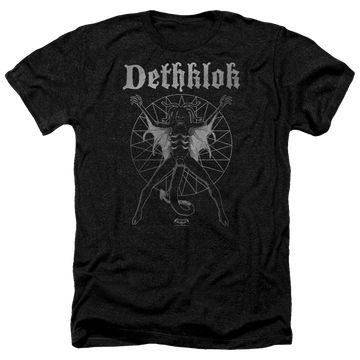 Charcoal men's heather t-shirt with Metalocalypse Sigil graphic