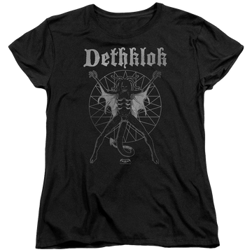 Black women's t-shirt with Metalocalypse Sigil graphic