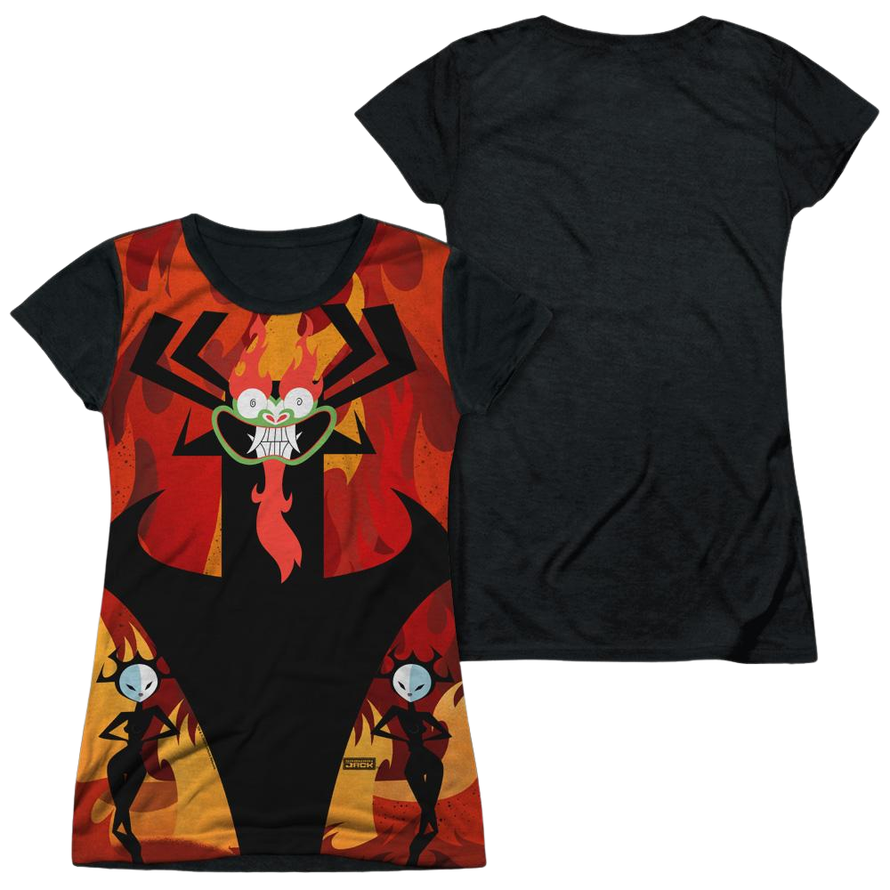 Samurai Jack Akus Wrath - Juniors Black Back T-Shirt Juniors Black Back T-Shirt Samurai Jack