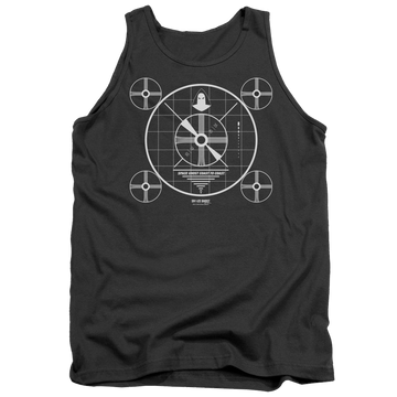 Charcoal men's tank with Space Ghost Coast To Coast graphic