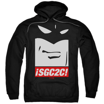 Black pullover hoodie with Space Ghost Sgc2C graphic