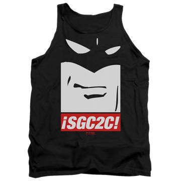 Black men's tank with Space Ghost Sgc2C graphic