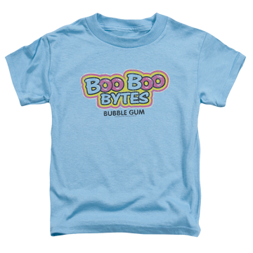 Carolina blue kid's t-shirt for ages 4 to 7 with Dubble Bubble Boo graphic
