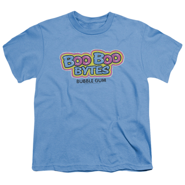 Carolina blue youth t-shirt for ages 8 to 12 with Dubble Bubble Boo graphic