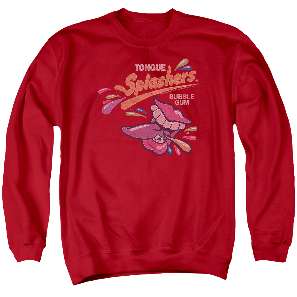Dubble Bubble Distress Logo - Men's Crewneck Sweatshirt Men's Crewneck Sweatshirt Dubble Bubble