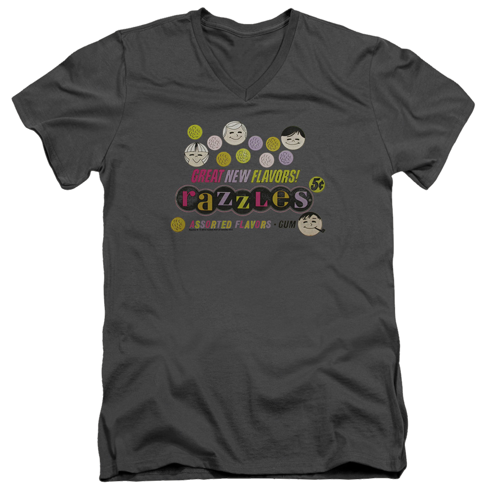 Dubble Bubble Razzles Retro Box - Men's V-Neck T-Shirt Men's V-Neck T-Shirt Dubble Bubble
