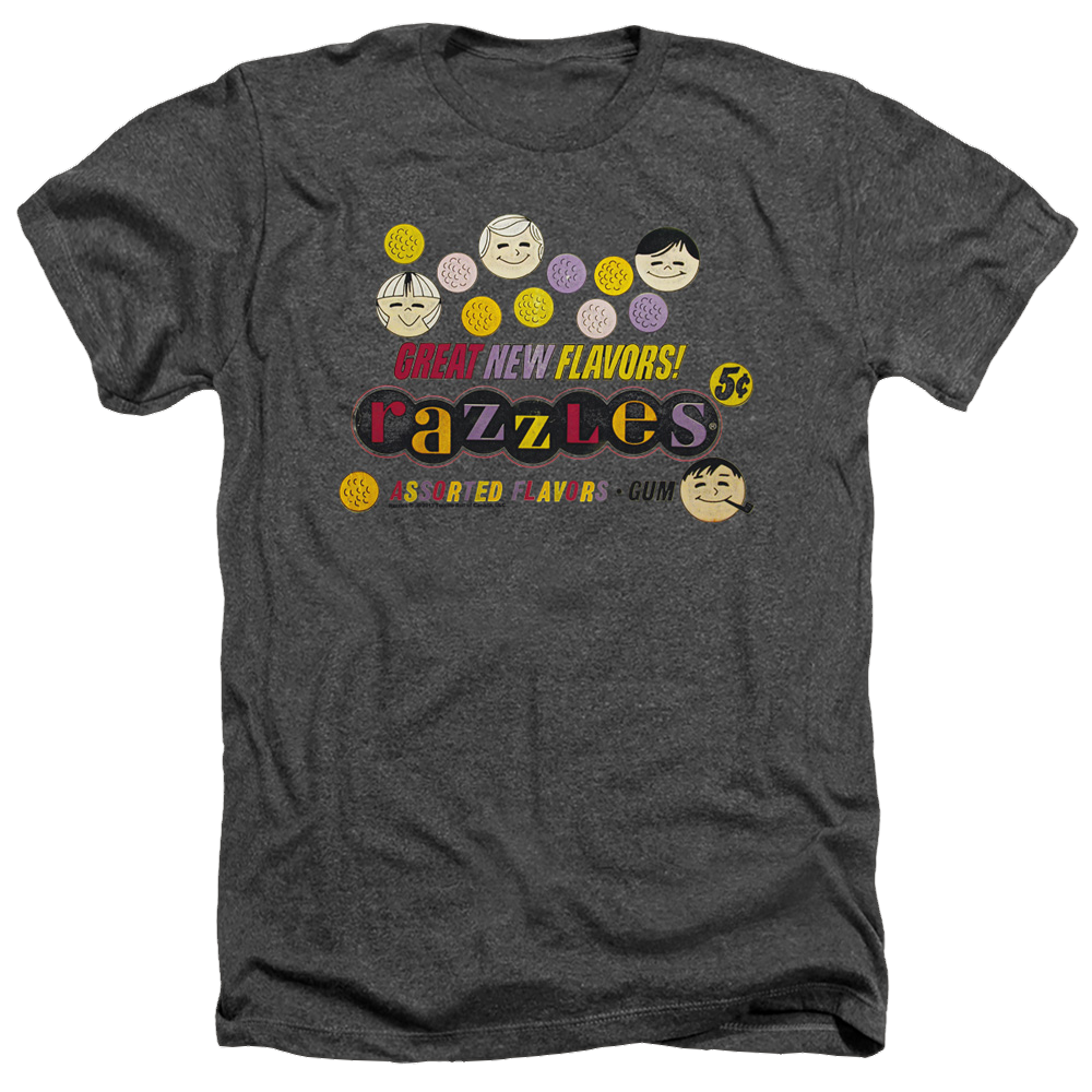 Dubble Bubble Razzles Retro Box - Men's Heather T-Shirt Men's Heather T-Shirt Dubble Bubble