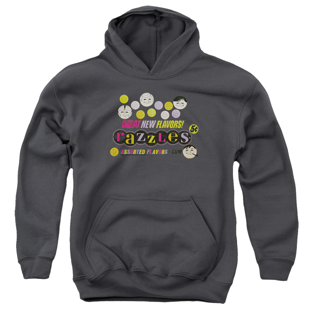 Dubble Bubble Razzles Retro Box - Youth Hoodie (Ages 8-12) Youth Hoodie (Ages 8-12) Dubble Bubble