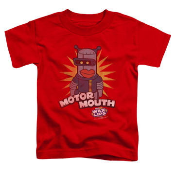 Red kid's t-shirt for ages 4 to 7 with Dubble Bubble Motor Mouth graphic