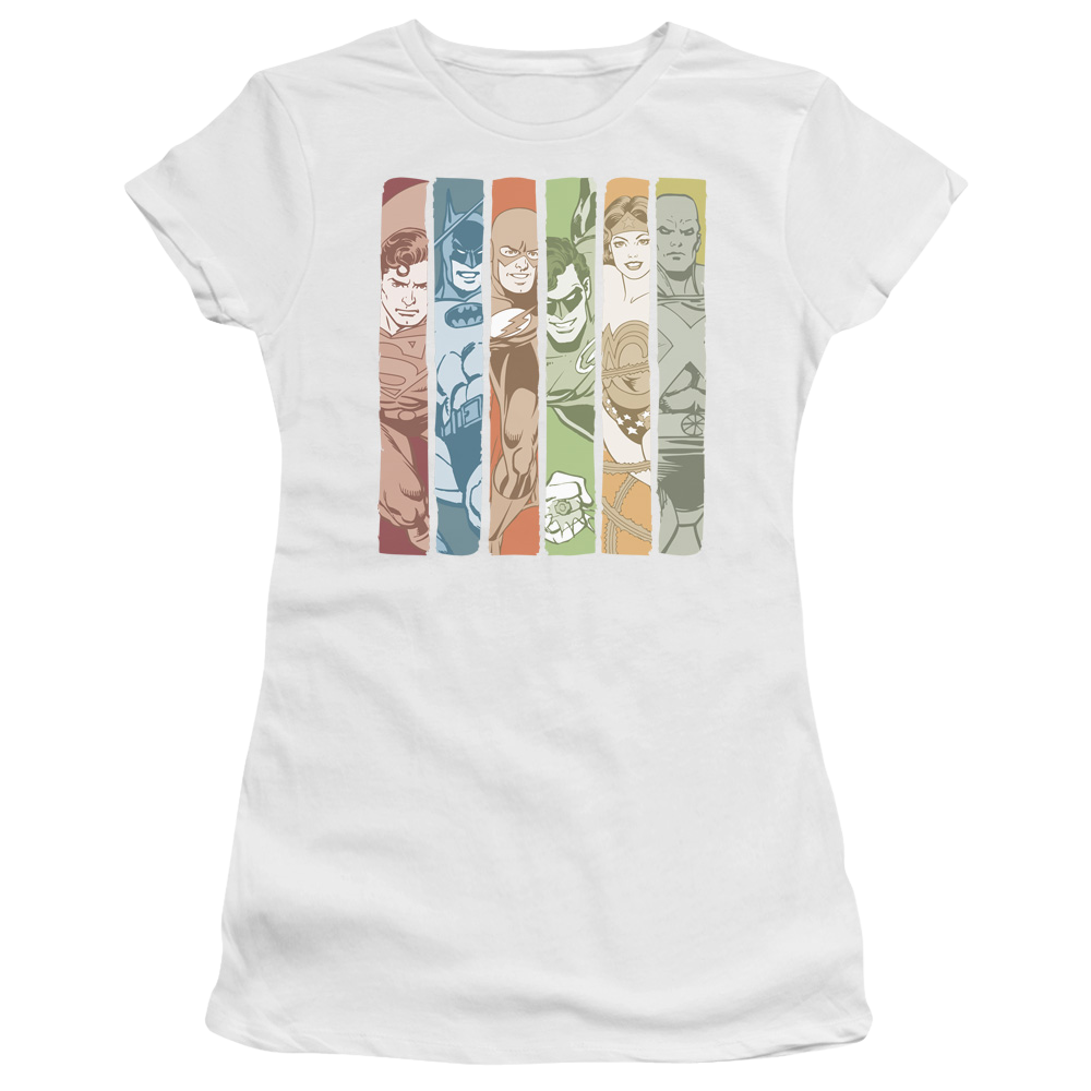 DC Comics Justice League Columns - Juniors T-Shirt Juniors T-Shirt Justice League