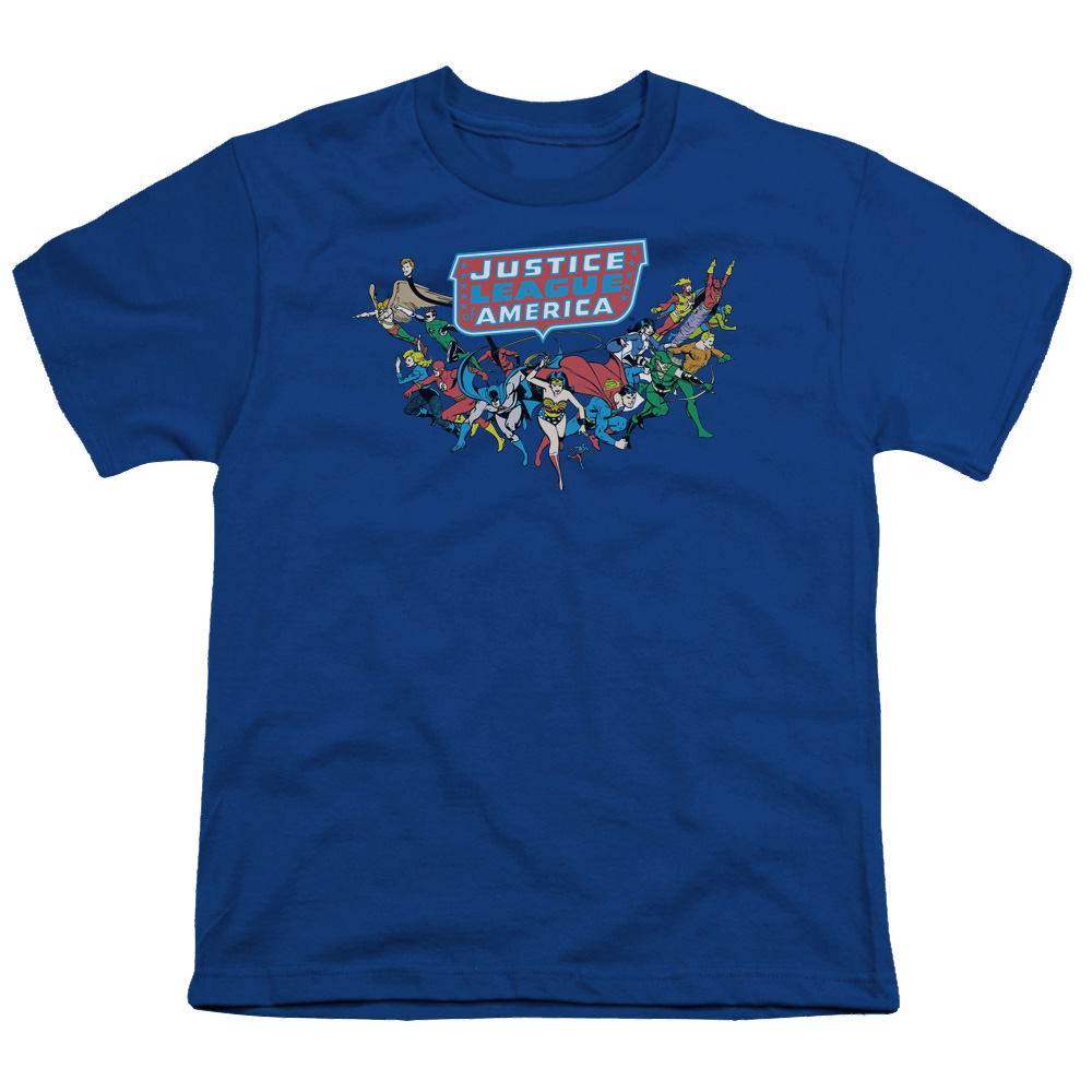 Justice League Here They Come - Youth T-Shirt Youth T-Shirt (Ages 8-12) Justice League