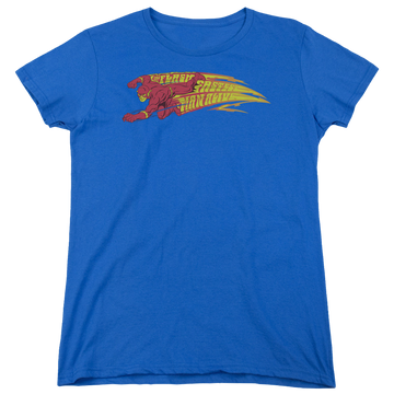 Royal women's t-shirt with The Flash Fastest Man Alive graphic