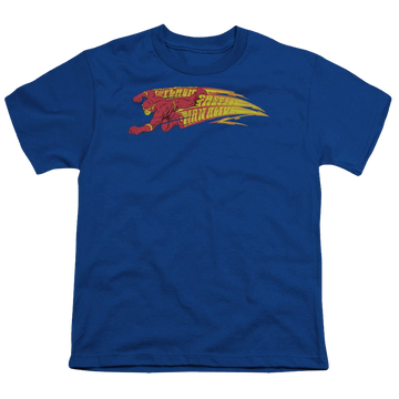 Royal youth t-shirt for ages 8 to 12 with The Flash Fastest Man Alive graphic