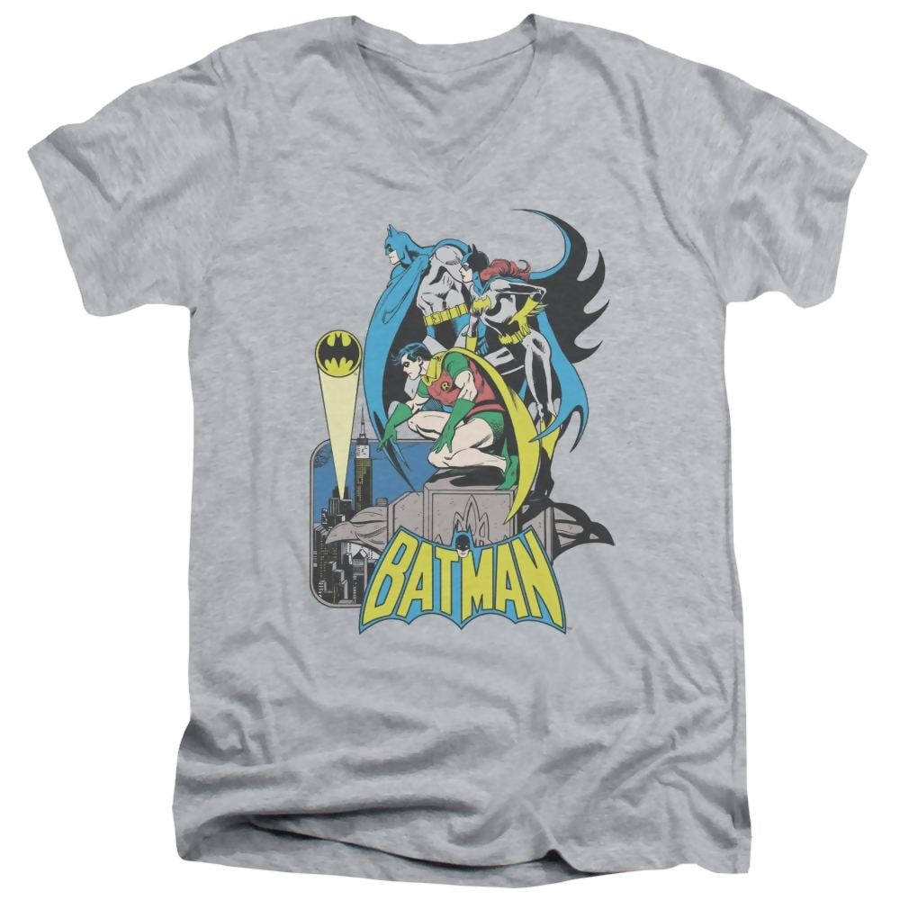 DC Comics Heroic Trio - Men's V-Neck T-Shirt Men's V-Neck T-Shirt Batman