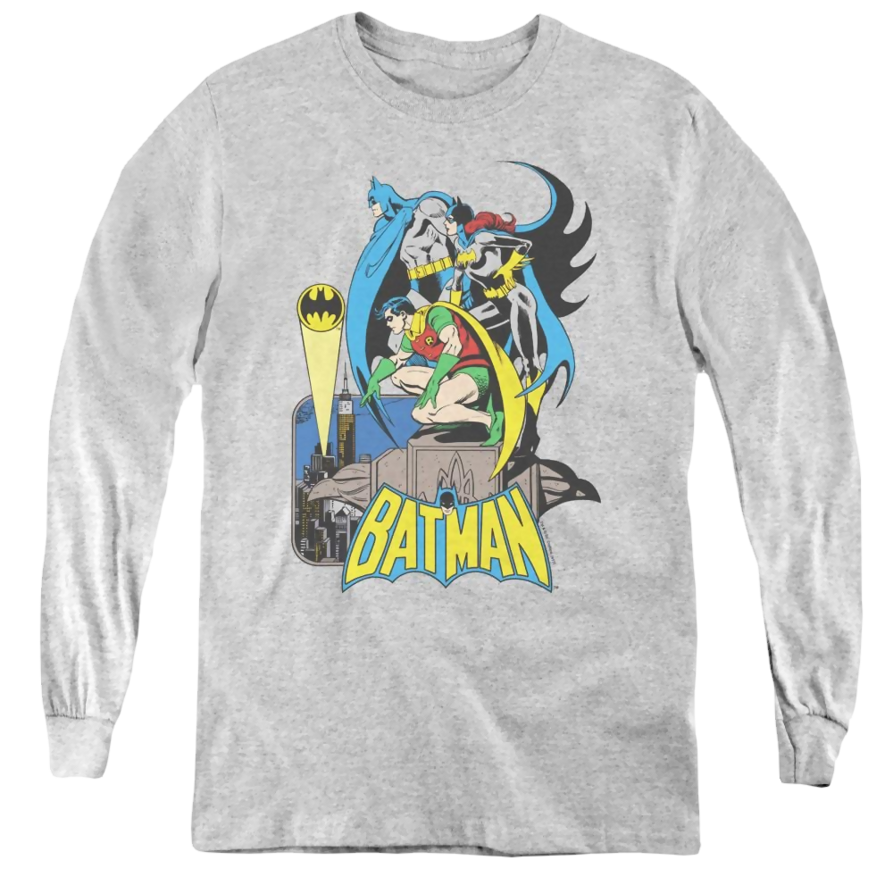 Robin Heroic Trio - Youth Long Sleeve T-Shirt Youth Long Sleeve T-Shirt Batman