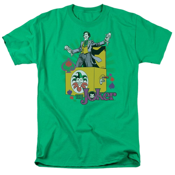 Kelly green men's regular fit t-shirt with Joker DC Comics These Fish Are Loaded graphic