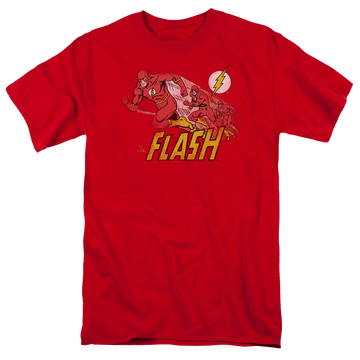 Red men's regular fit t-shirt with The Flash Crimson Comet graphic