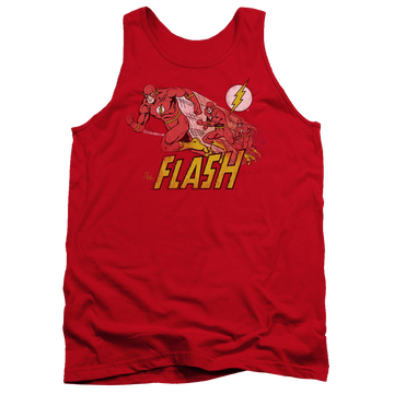 Red men's tank with The Flash Crimson Comet graphic