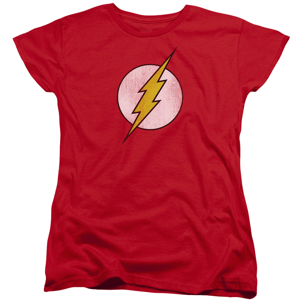 Flash, The Flash Logo Distressed - Women's T-Shirt Women's T-Shirt The Flash