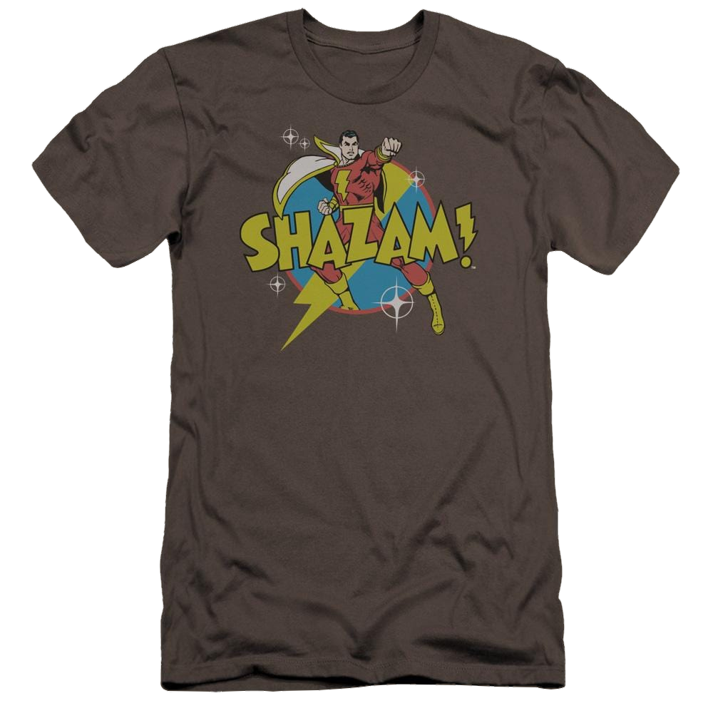 DC Comics Power Bolt - Men's Premium Slim Fit T-Shirt Men's Premium Slim Fit T-Shirt Shazam