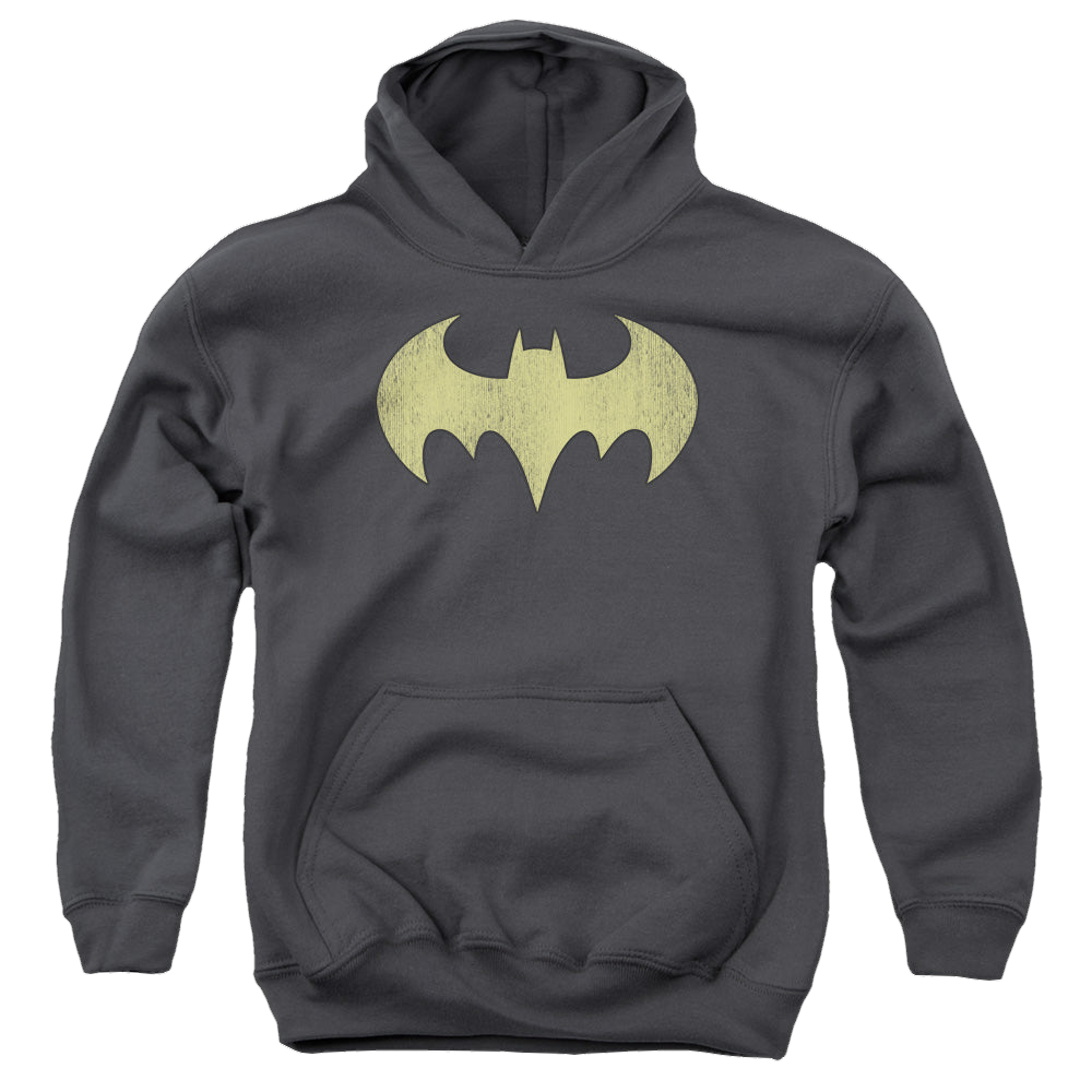 Batgirl Batgirl Logo Distressed - Youth Hoodie Youth Hoodie (Ages 8-12) Batman