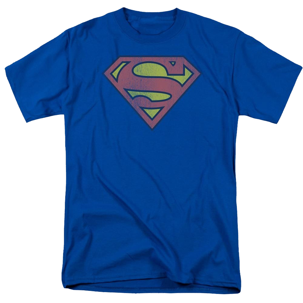 DC Comics Retro Supes Logo Distressed - Men's Regular Fit T-Shirt Men's Regular Fit T-Shirt Superman