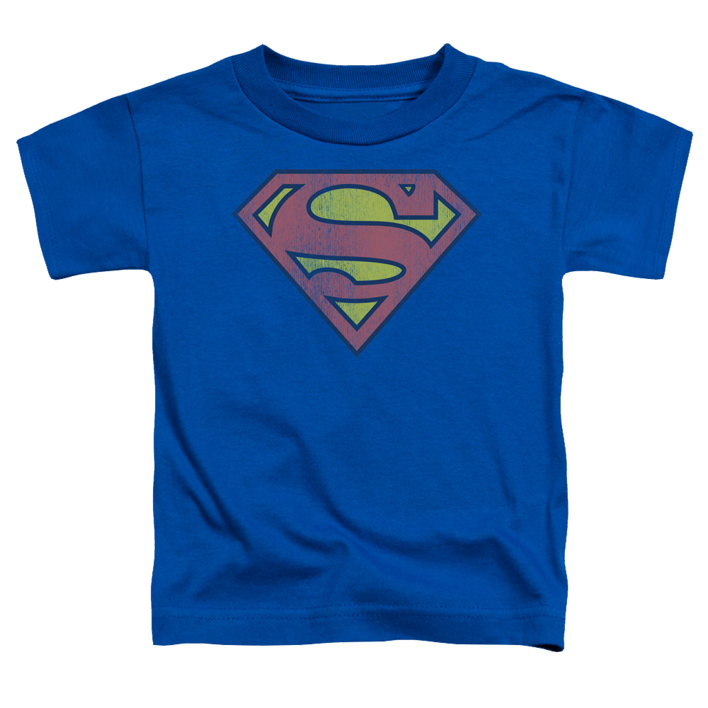 Superman Retro Supes Logo Distressed - Toddler T-Shirt Toddler T-Shirt Superman