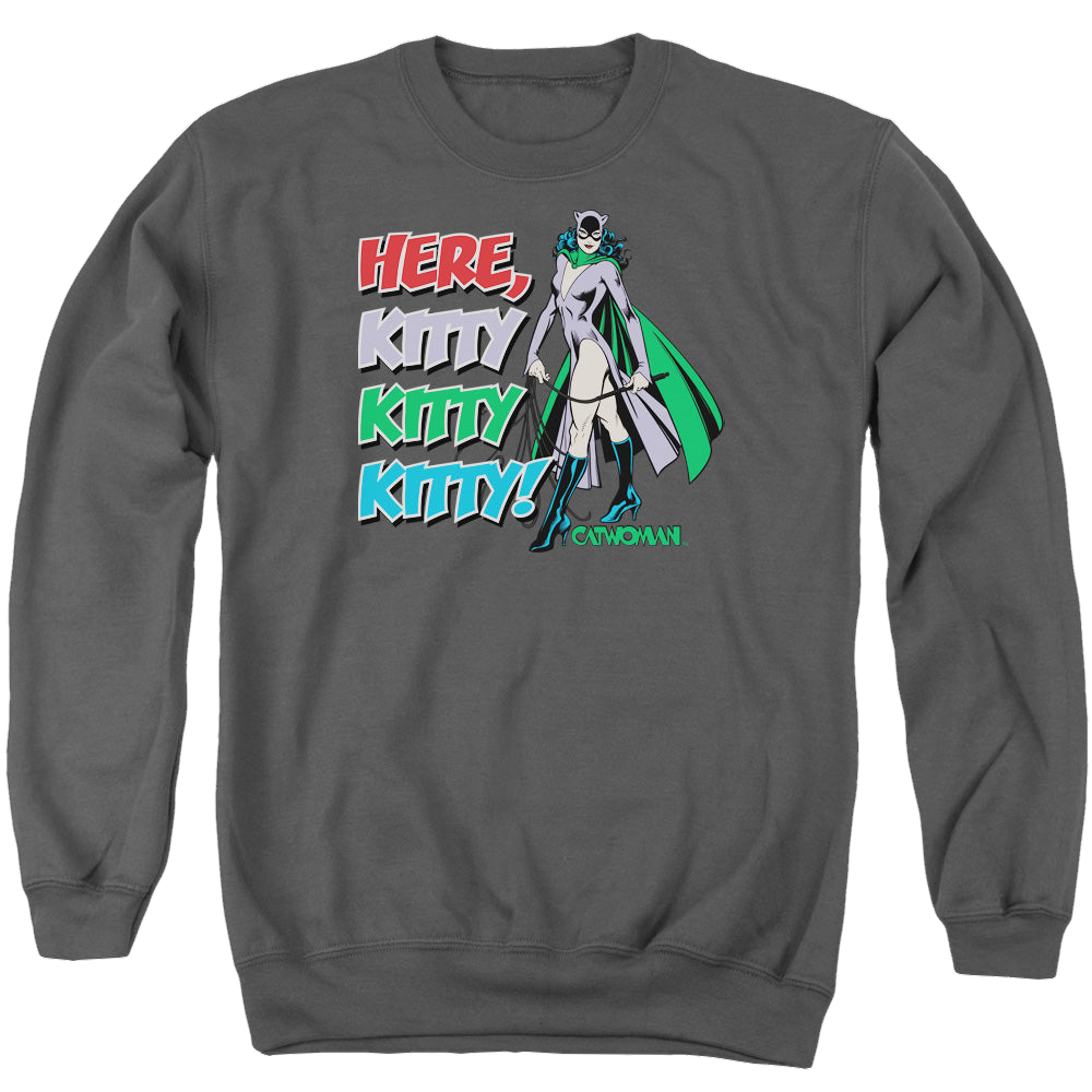 Catwoman Here Kitty - Men's Crewneck Sweatshirt Men's Crewneck Sweatshirt Catwoman