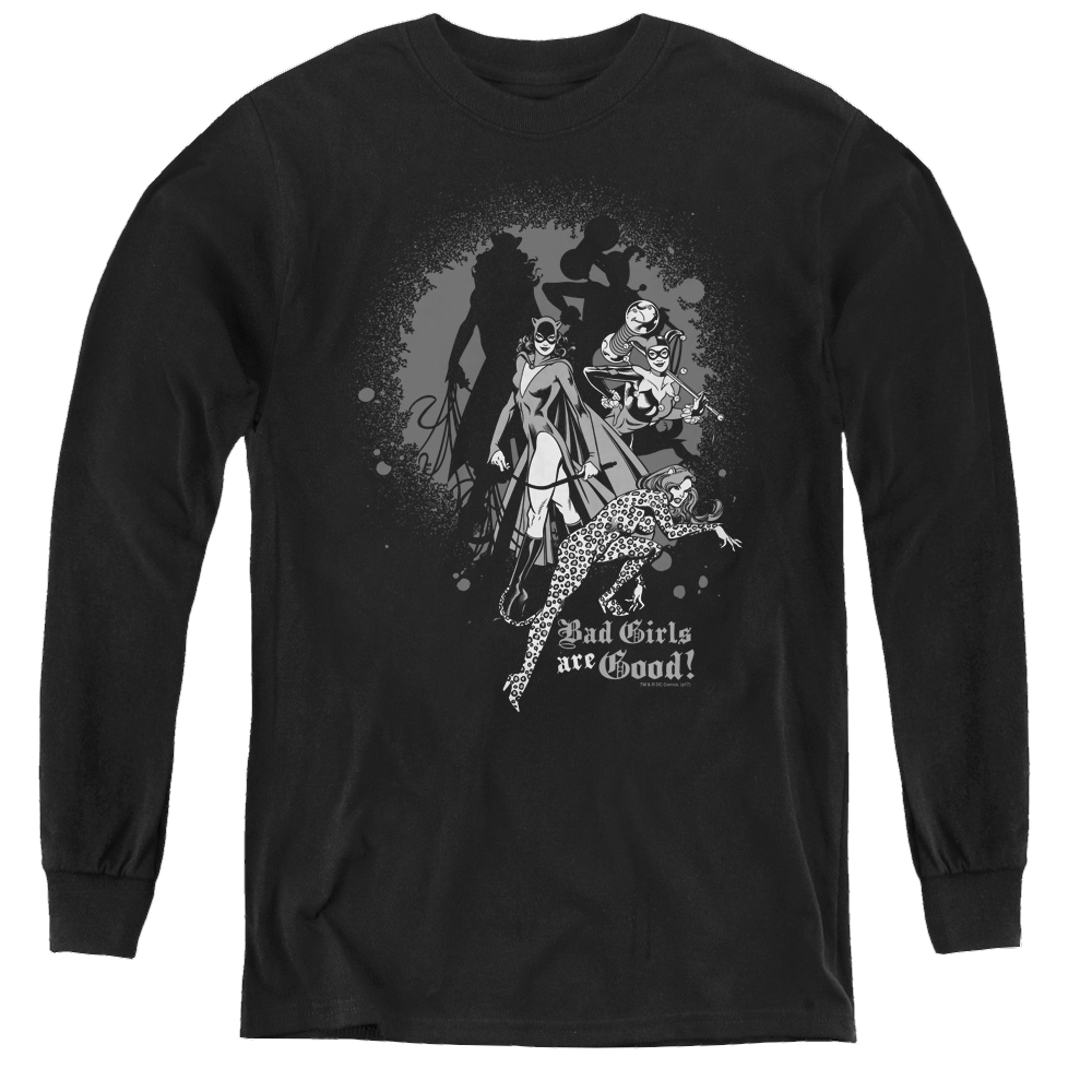 Justice League Bad Girls Are Good - Youth Long Sleeve T-Shirt Youth Long Sleeve T-Shirt Justice League